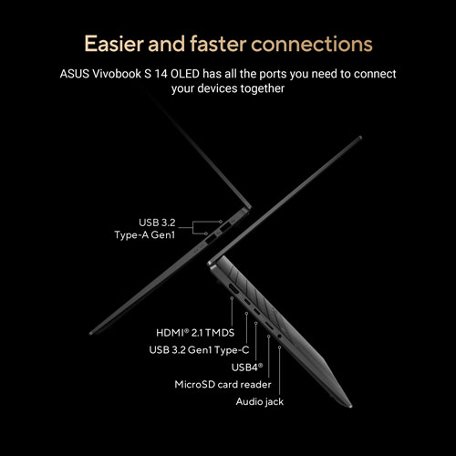 ASUS Vivobook S 14" Laptop - Neutral Black/Aluminum