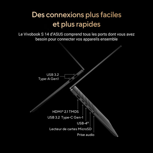 ASUS Vivobook S 14" Laptop - Neutral Black/Aluminum