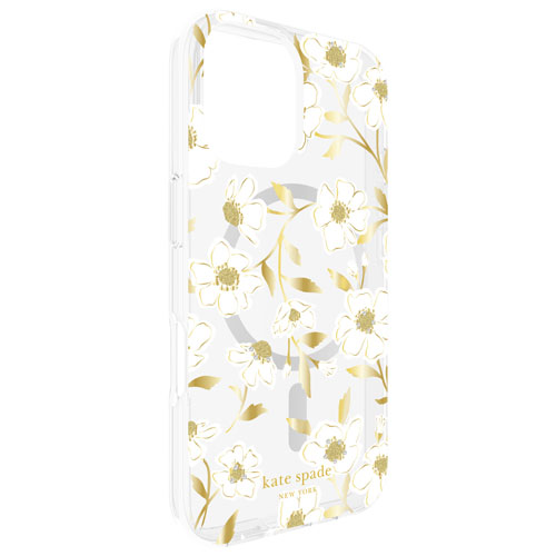 Étui rigide de Kate Spade New York avec MagSafe pour iPhone 16 - Floral ensoleillé