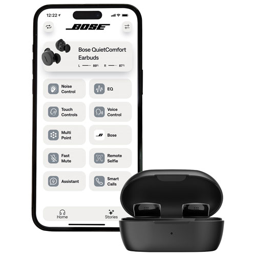 Écouteurs boutons Bluetooth à suppression du bruit QuietComfort de Bose - Noir