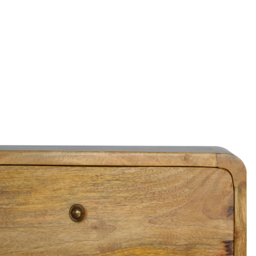 Artisan Furniture Solid Wood 2 Drawer Floating Nightstand in Oak-ish finish