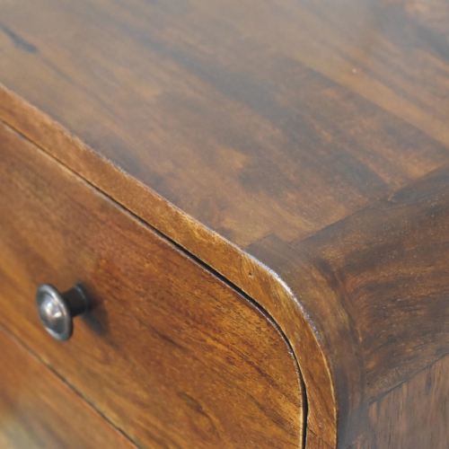 Artisan Furniture Solid Wood Floating Mini Nightstand In Chestnut Finish