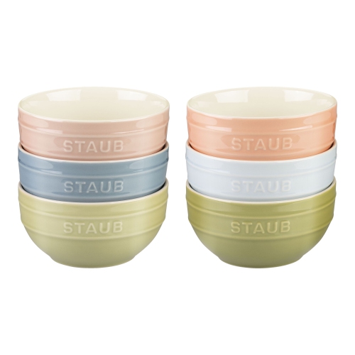 STAUB – Ensemble de 6 grands bols en céramique multicolores Ceramique, couleurs variées