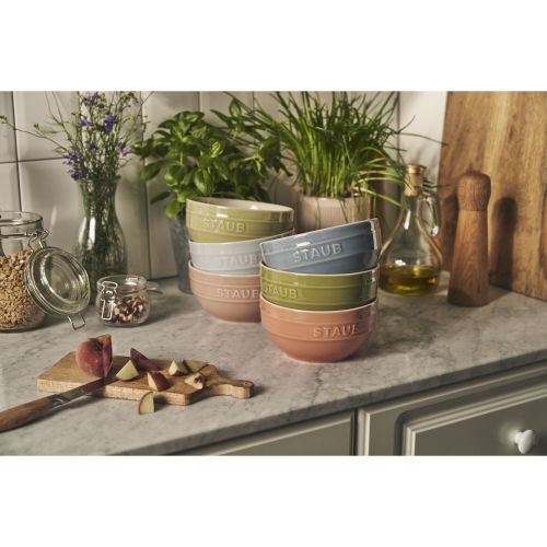 STAUB – Ensemble de grands bols à macarons en céramique 14&nbsp;cm/6 pièces, couleurs variées