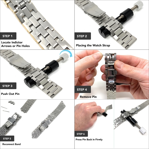 Bracelet de montre en acier inoxydable et en métal 18 mm de Bandini, bracelet de montre intelligente universel - deux tons