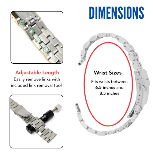 Bandini 22mm Metal Watch Band for Samsung Galaxy Watch3, Gear 2, S3, Also Fits Garmin Vivoactive 4, Venu 2, 3, Forerunner - Gold Tone