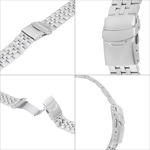 Bandini 18mm Stainless Steel Metal Watch Band, Universal Smartwatch Band - Silver Tone