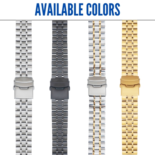 Bracelet de montre en métal 20 mm de Bandini pour Galaxy Watch6 5 4 de Samsung, actif, aussi compatible avec les modèles Vivoactive 5, Vivomove