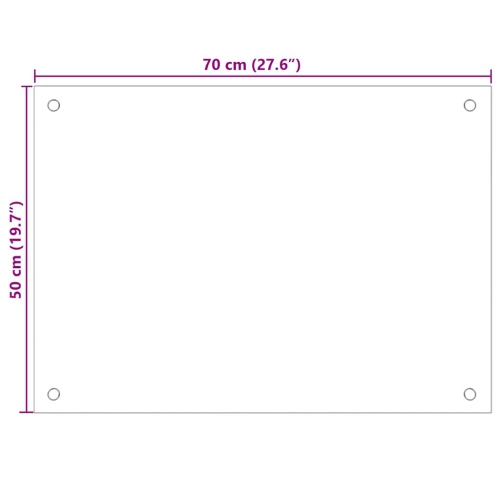 vidaXL Kitchen Backsplashes 2 pcs Black 70x50 cm Tempered Glass