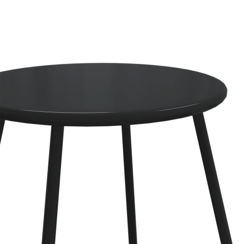 vidaXL 5 Piece Balcony Furniture Set with Cushions Black Steel