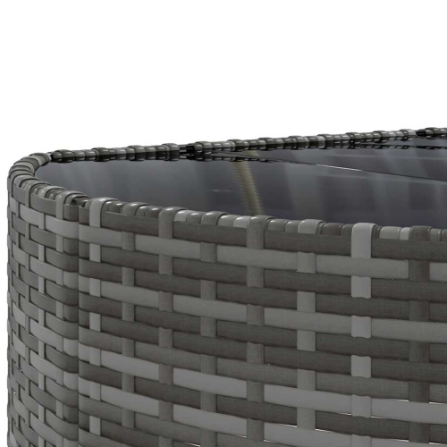 vidaXL 6 Piece Garden Sofa Set with Cushions Grey Poly Rattan