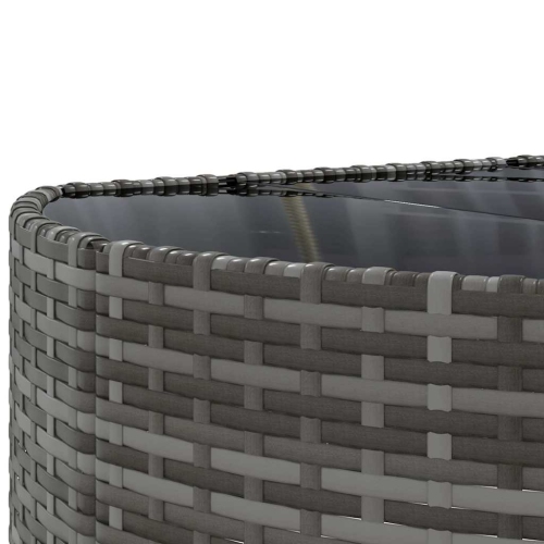 vidaXL 6 Piece Garden Sofa Set with Cushions Grey Poly Rattan