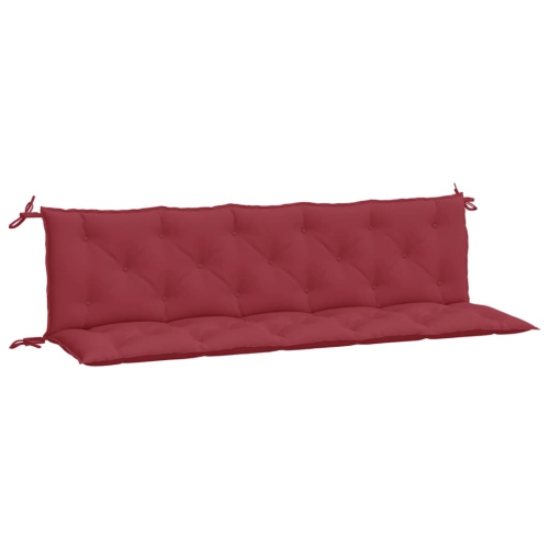 VIDAXL  Garden Bench Cushions 2PCs Wine 180X50X7Cm Oxford Fabric In Red