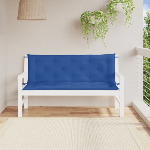 vidaXL Garden Bench Cushions 2pcs Blue 150x50x7cm Oxford Fabric