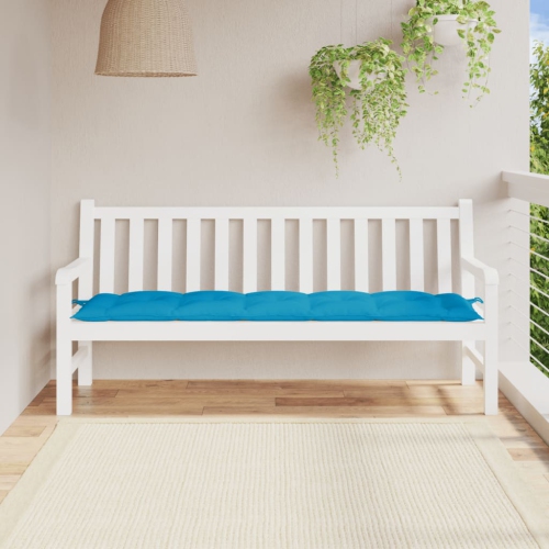 vidaXL Garden Bench Cushion Light Blue 180x50x7 cm Oxford Fabric