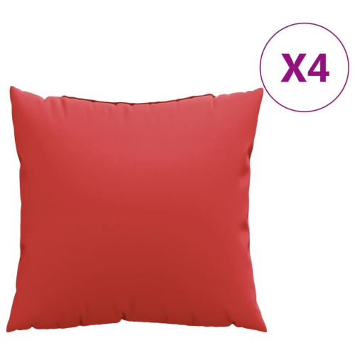 VIDAXL  Sofa Cushions 4 PCs Red 60X60 Cm Fabric