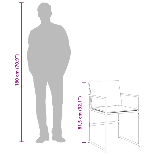 vidaXL 17 Piece Garden Dining Set with Cushions Black Textilene