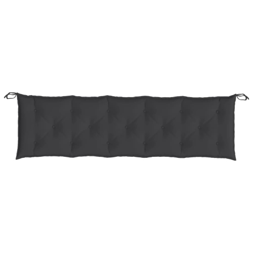 vidaXL Garden Bench Cushions 2pcs Black 180x50x7cm Oxford Fabric
