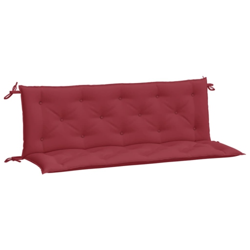 VIDAXL  Garden Bench Cushions 2PCs Wine 150X50X7Cm Oxford Fabric In Red