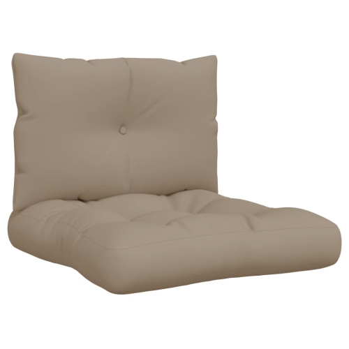 VIDAXL  Pallet Cushions 2 PCs Taupe Fabric