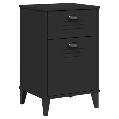 VIDAXL  Bedside Cabinet Viken Black Engineered Wood