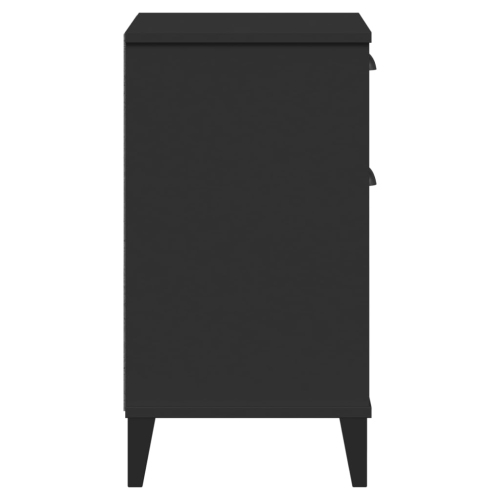 vidaXL Bedside Cabinet VIKEN Black Engineered Wood