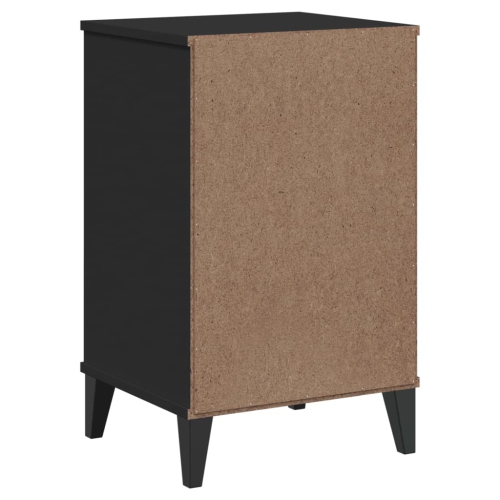 vidaXL Bedside Cabinet VIKEN Black Engineered Wood