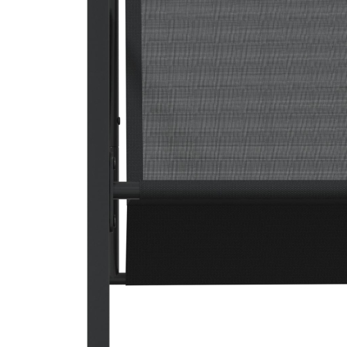 vidaXL 11 Piece Garden Dining Set Black Textilene