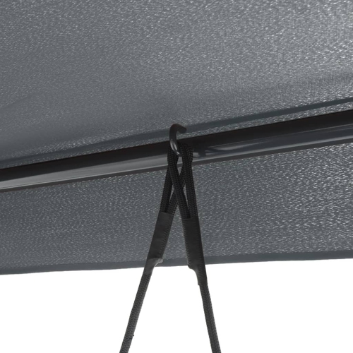 vidaXL Garden Swing Bench with Canopy Dark Grey&nbsp;Steel