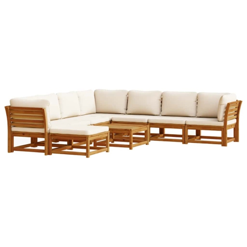 VIDAXL  9 Piece Garden Lounge Set With Cushions Solid Wood Acacia