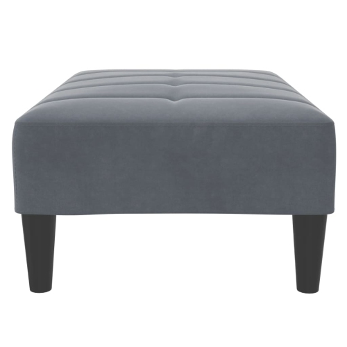 Tabouret pieds vidaXL, gris foncé, 77 x 55 x 31 cm velours
