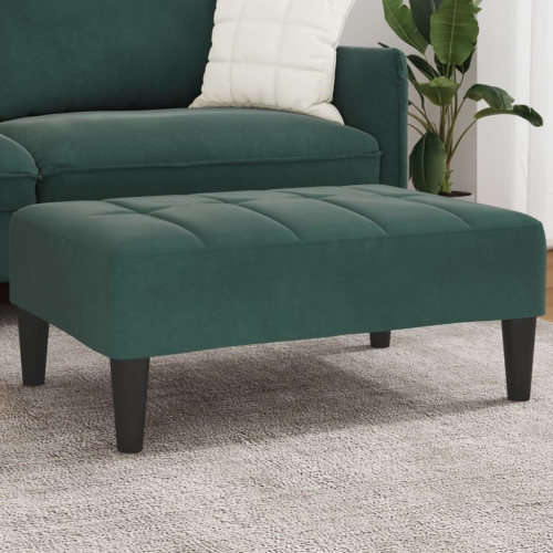 VIDAXL  Footstool Dark Green 77X55X31 Cm Velvet