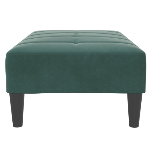 Tabouret pieds vidaXL vert foncé 77 x 55 x 31 cm velours
