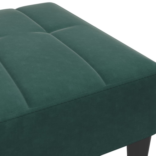 Tabouret pieds vidaXL vert foncé 77 x 55 x 31 cm velours