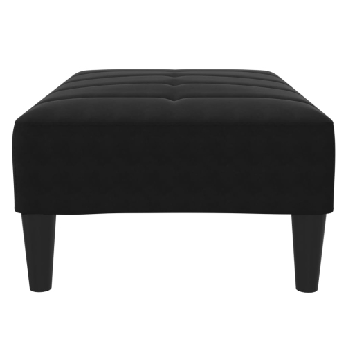 Tabouret pieds vidaXL, noir, 77 x 55 x 31 cm velours
