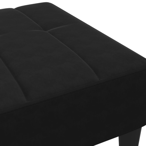 Tabouret pieds vidaXL, noir, 77 x 55 x 31 cm velours