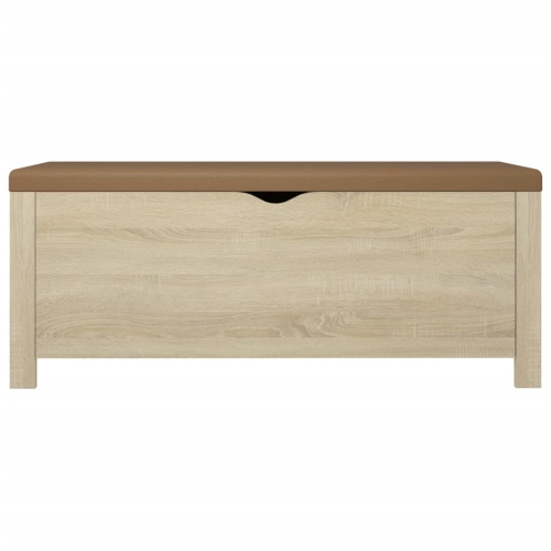 vidaXL Storage Box with Cushion Sonoma Oak 105x40x45 cm