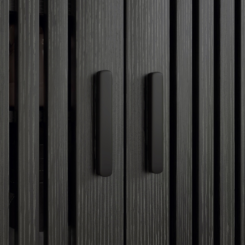 HOMCOM Modern Shoe Cabinet with 2 Doors and 5-tier Open Compartments, 17 Pair Shoe Storage Cabinet with Adjustable Shelves for Entryway, Hallway,