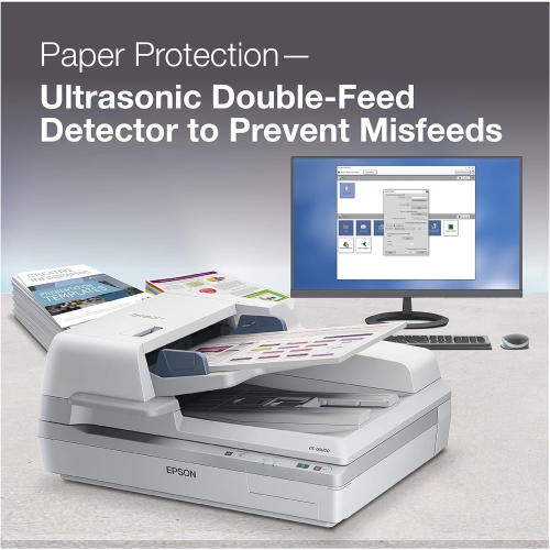 Epson Canada Inc Epson Workforce DS-60000 Large Format Sheet-Fed Colour Document Scanner with 200 Page Auto Document Feeder and Duplex (B11B204221)