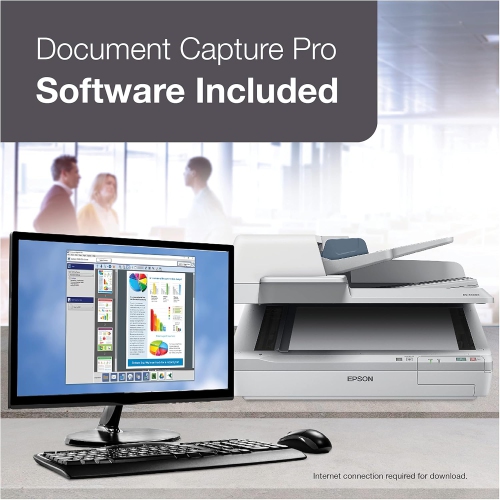 Epson Canada Inc Epson Workforce DS-60000 Large Format Sheet-Fed Colour Document Scanner with 200 Page Auto Document Feeder and Duplex (B11B204221)