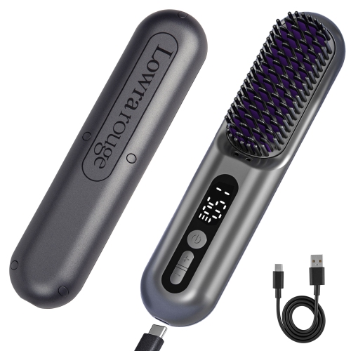 Portable hair straightening brush best sale