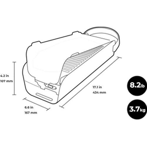 UNA Portable Charcoal Grill for Outdoor Camping and Beach BBQ Grilling, Small Tabletop Barbecue with Carry Handle, Stainless Steel Grates with Skewer