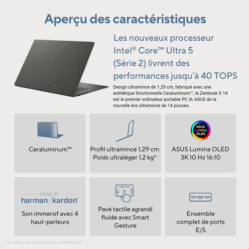 ASUS Zenbook S 14" Touchscreen Laptop