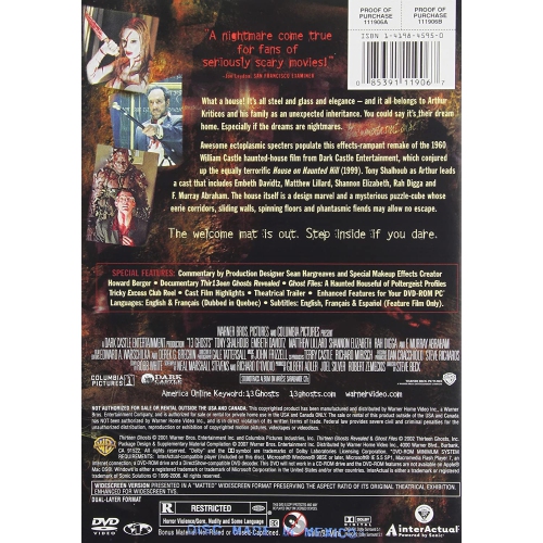 Thirteen Ghosts [DVD]
