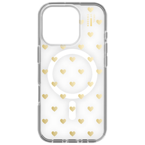 Ideal Of Sweden Fitted Hard Shell Case with MagSafe for iPhone 16 Pro Max - Golden Hearts