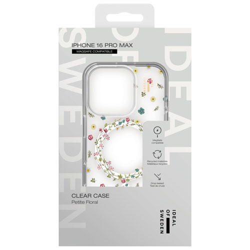 Étui rigide ajusté d'Ideal of Sweden avec MagSafe pour iPhone 16 Pro Max - Petite Floral