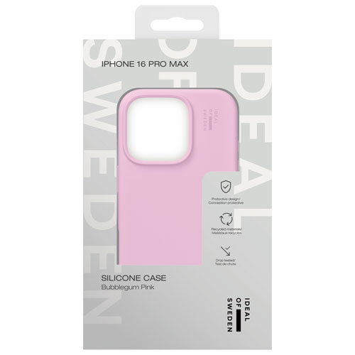 Ideal Of Sweden Silicone Fitted Soft Shell Case with MagSafe for iPhone 16 Pro Max - Bubble Gum Pink