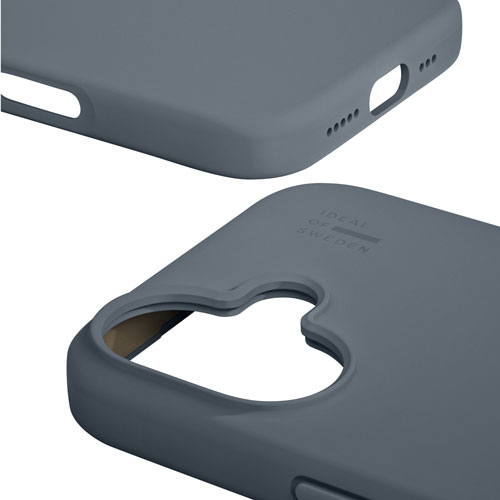 Étui souple ajusté en silicone d'Ideal of Sweden avec MagSafe pour iPhone 16 - Bleu minuit