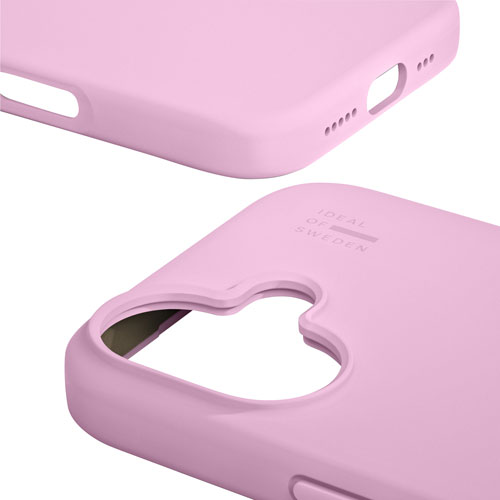 Étui souple ajusté en silicone d'Ideal of Sweden avec MagSafe pour iPhone 16 Plus - Rose gomme à bulles