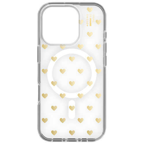 Ideal Of Sweden Fitted Hard Shell Case with MagSafe for iPhone 16 Pro - Golden Hearts